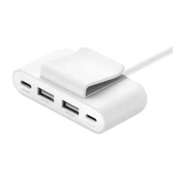 Belkin BUZ001bt2MWHB7 BoostCharge 4 端口 USB 電源擴展器 (白色)